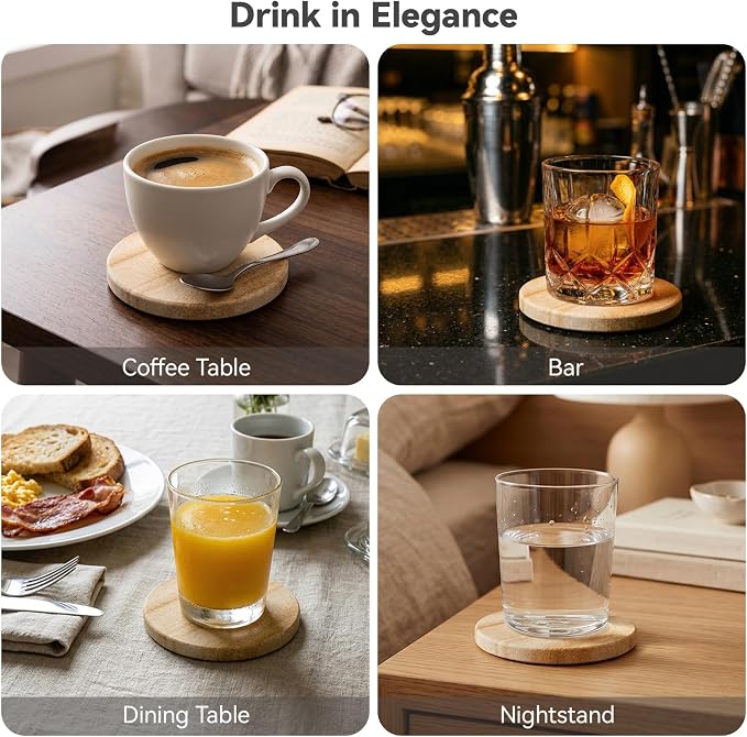 Sandstone Coasters Set of 8, Absorbent Stone Coasters - Image 6