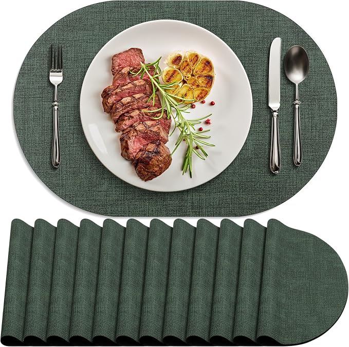 Placemats Set of 12 by Delicateandelegantplacemats