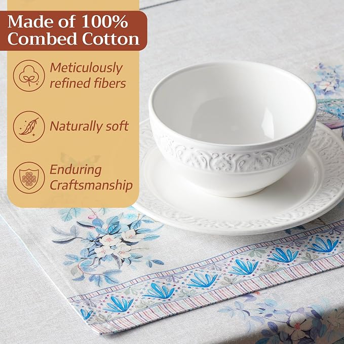 Maison d' Hermine Placemats Set of 4 Reusable 100% Combed Cotton | Cloth Place - Image 4