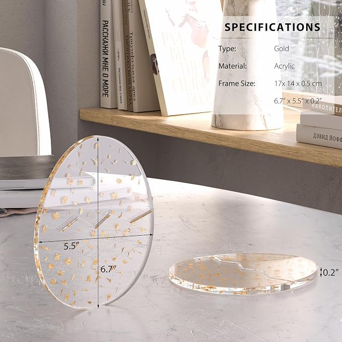 Acrylic Coaster Decorative Plates, Office Desk Accessories - Image 4