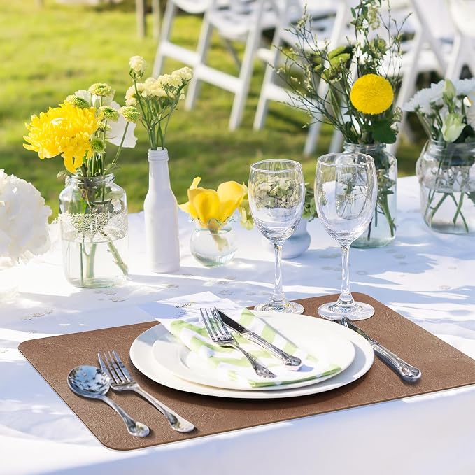 Aofmee Faux Leather Placemats Set of 6 - Image 7