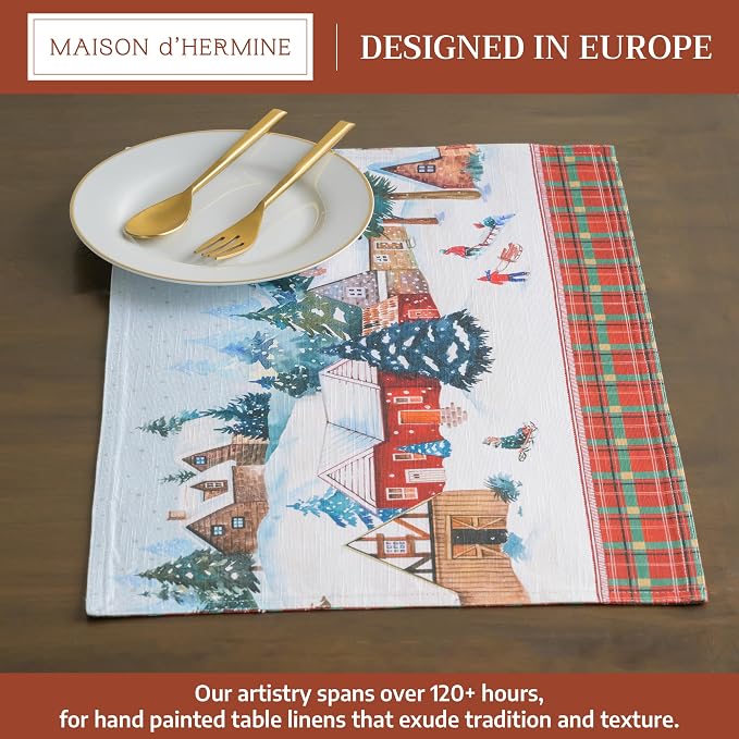 Maison d' Hermine Placemats Set of 4 Reusable 100% Cotton | Cloth Place Mats - Image 2
