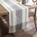 Woven Table Runners Farmhouse Style, Boho Table Runners 90 inches Long by LUFEIJIASHI