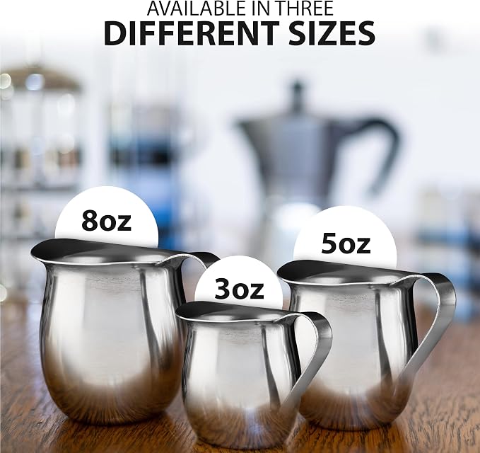 Stainless Steel Bell Creamer Espresso Shot Frothing Pitcher Cup Latte Art - Image 3