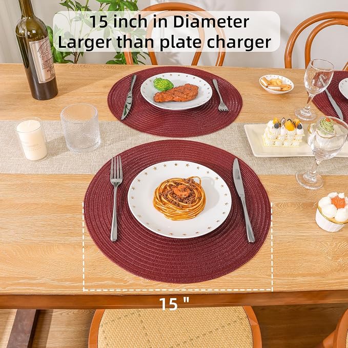 SHACOS Round Placemats Set of 12 - Image 4