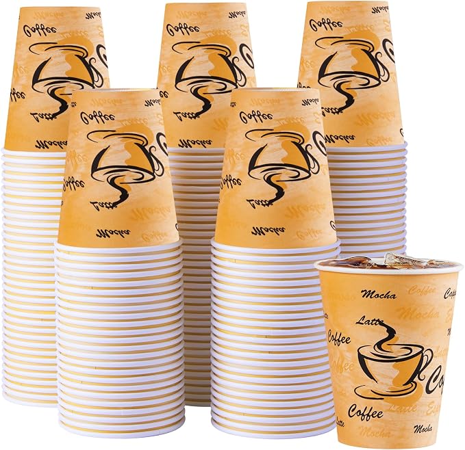 Lamosi 180 Pack 12 oz Coffee Cups, Disposable Paper Cups No Lids | Leakproof - Image 7