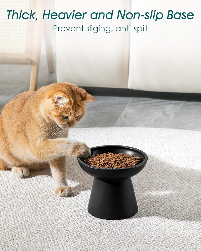vancasso Ceramic Elevated Cat Bowls 2-Pack - Image 6