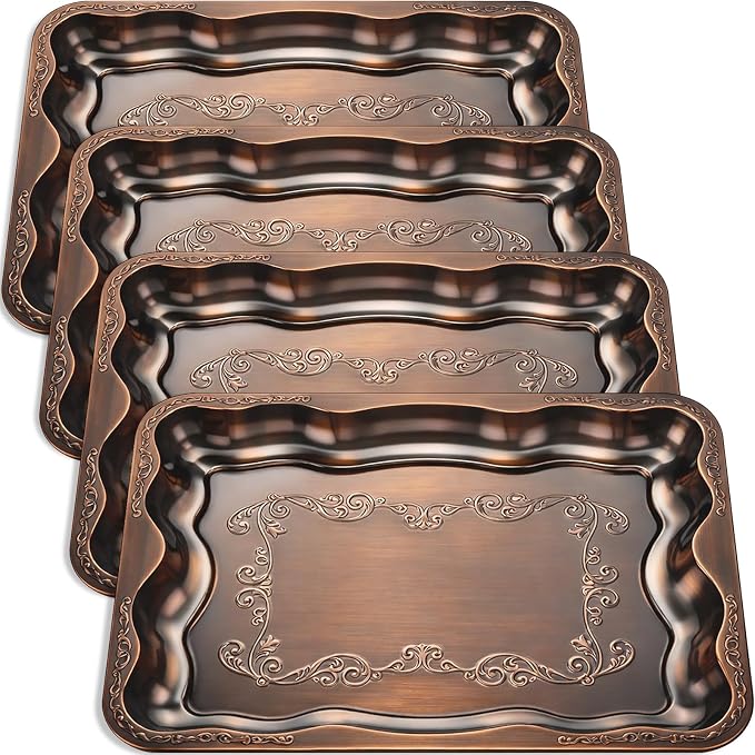 FoldTier 4 Pack Serving Trays Set by FoldTier