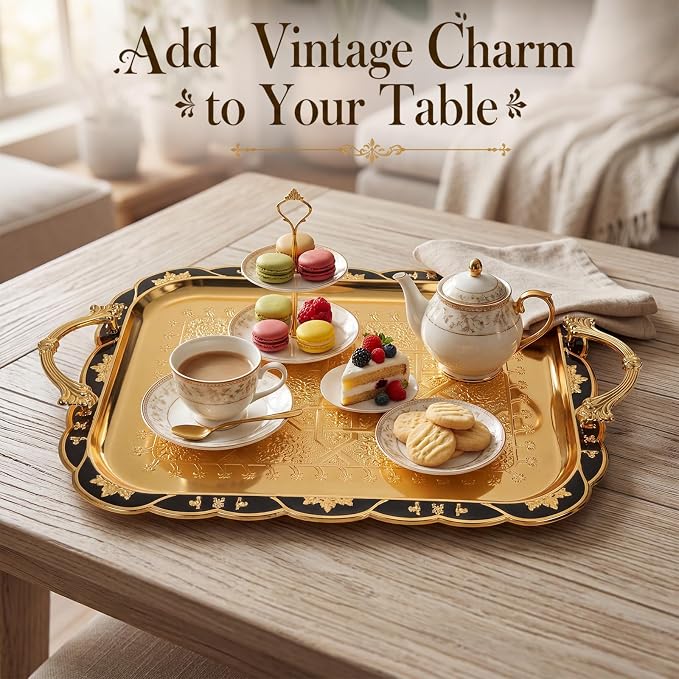 3 Pack Metal Serving Trays - Image 5
