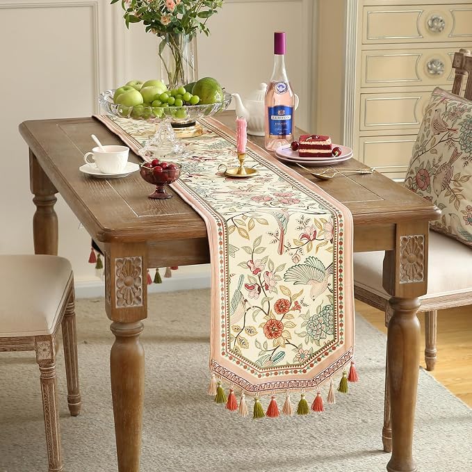 Patdrea Designer Vintage French Velvet Table Runner, Dining Room Living Room - Image 7