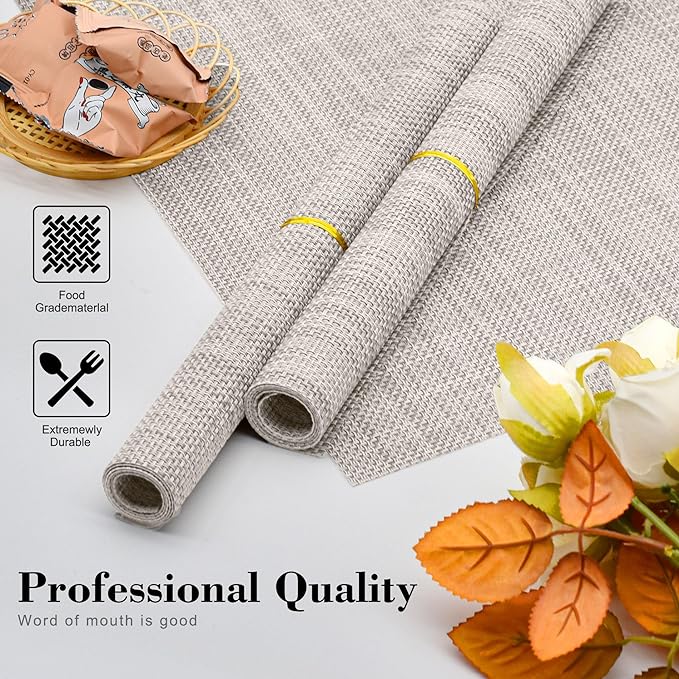 Placemats Set of 6 Washable Indoor/Outdoor Vinyl Place Mats - Image 2