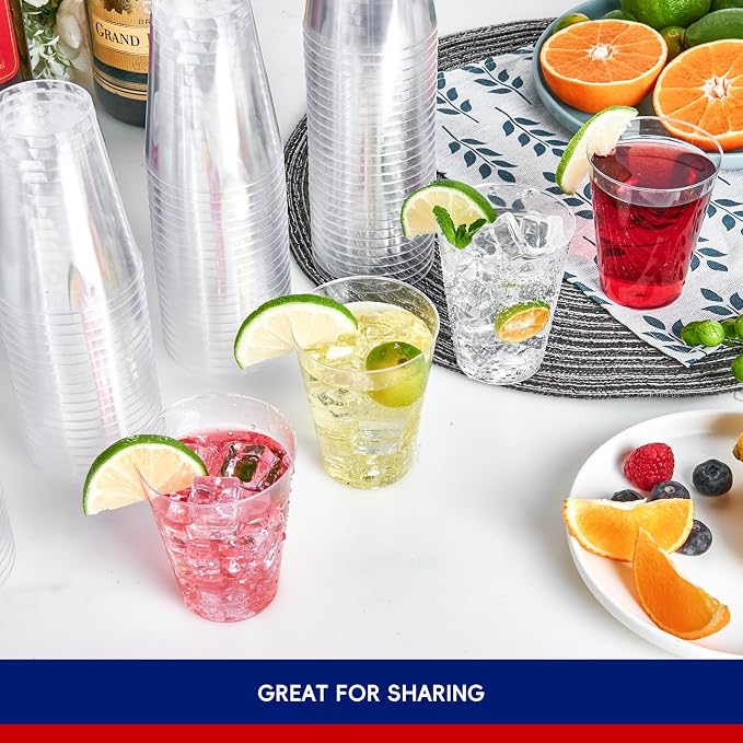 JOLLY CHEF 300 Pack 7 oz Clear Plastic Cups Disposable Cups, 7 Ounce Disposable - Image 5