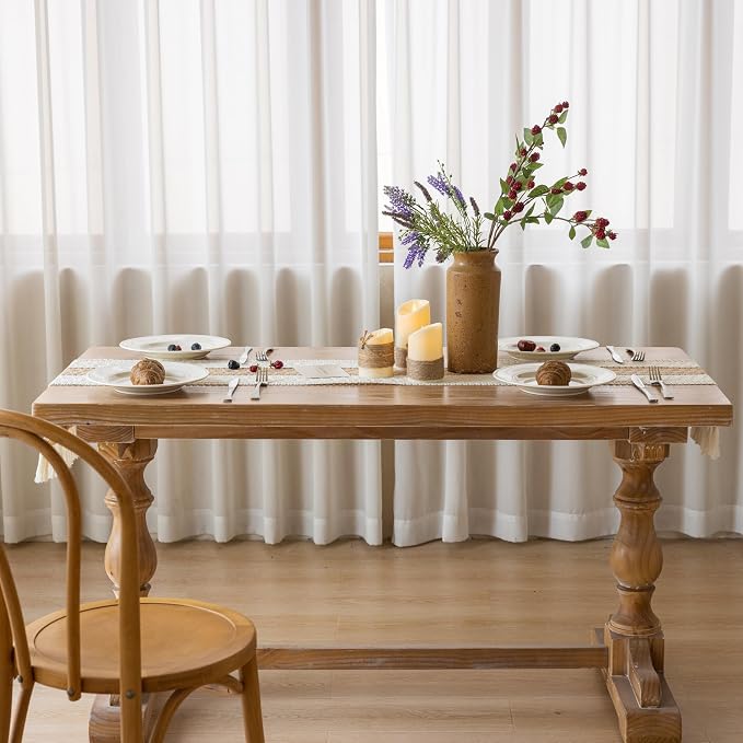 Keketoarrange Boho Macrame Table Runner 12x72 Inch | Woven Burlap Rustic Runner - Image 6