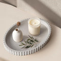 Oval Tray for Coffee Table Decor, Granite | Decorative Tray, Solid Concrete by Cathyeen