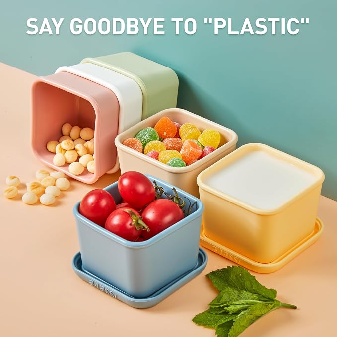 ISSEVE 4pack 6oz Silicone Snack Containers - Image 5