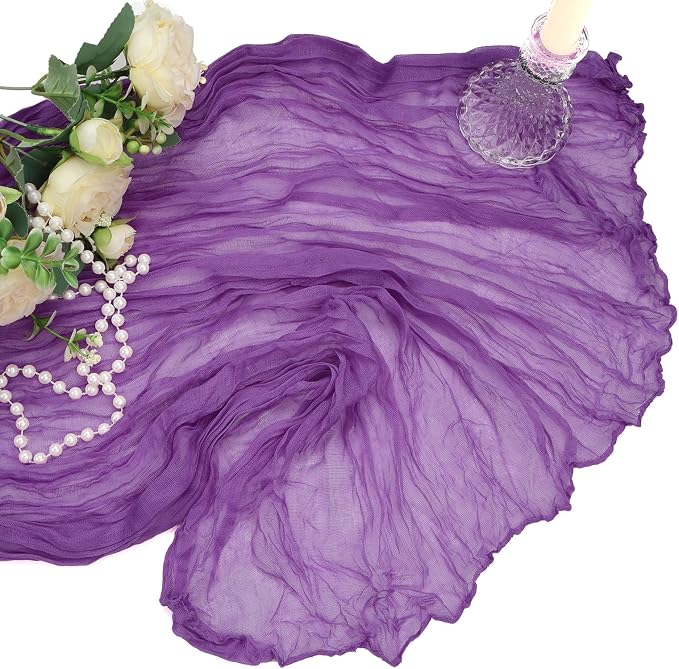 12 Pack Purple Cheesecloth Table Runner 10Ft Gauze Cheese Cloth Table Runner - Image 7