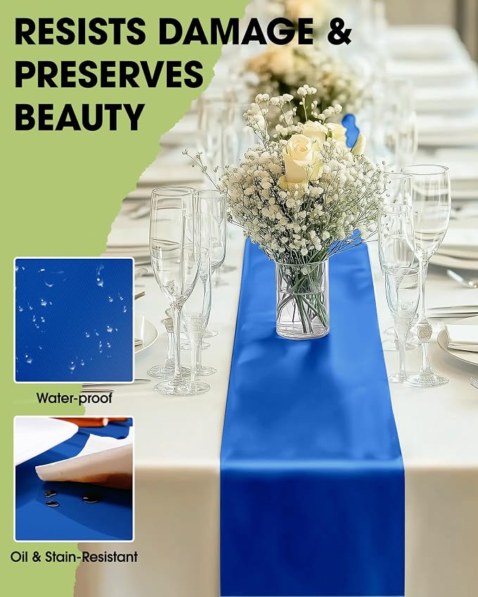 Pureegg Navy Blue Plastic Table Runners - Image 3