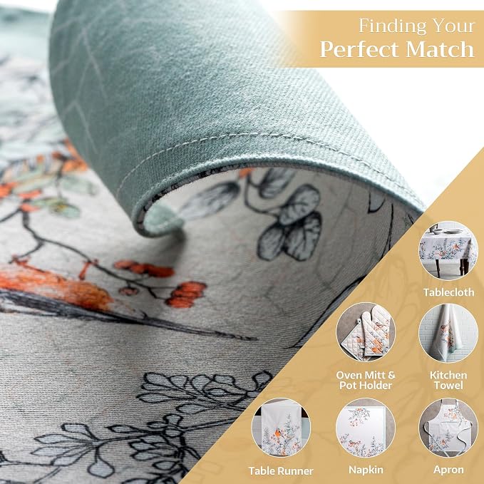 Maison d' Hermine Placemats Set of 4 Reusable 100% Cotton | Cloth Place Mats - Image 5