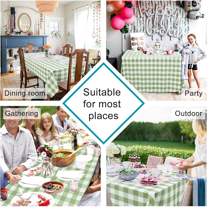 Checkered Rectangle Tablecloth - Image 2
