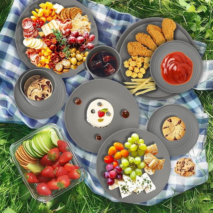 40Pack plates and bowls sets for kitchen - Image 6