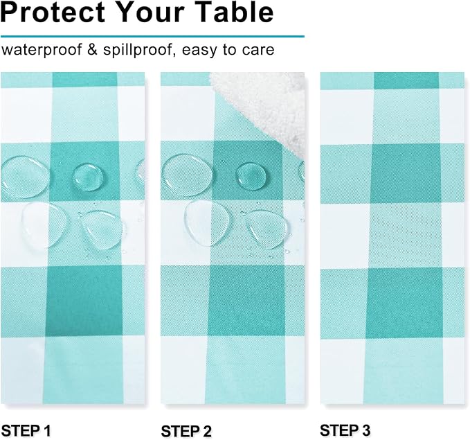 60 x 102 Inch Checkered Tablecloth Rectangle - Image 3