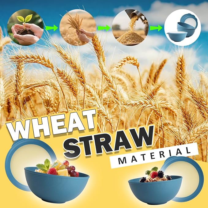 40 OZ Bowls Set of 4, Unbreakable Lightweight Bowls Set - Image 5