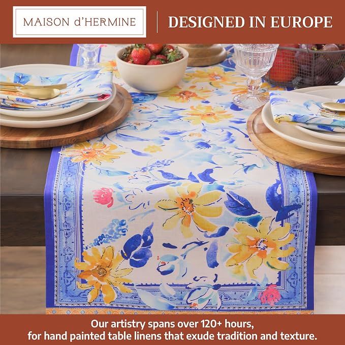 Maison d' Hermine Table Runner 100% Cotton 14.50" x 72" | Table Runners 72 - Image 2
