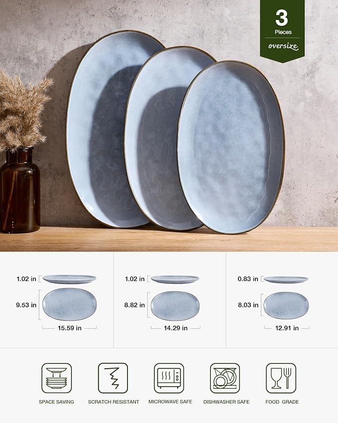famiware Serving Platters Set of 3 Sizes - Image 2