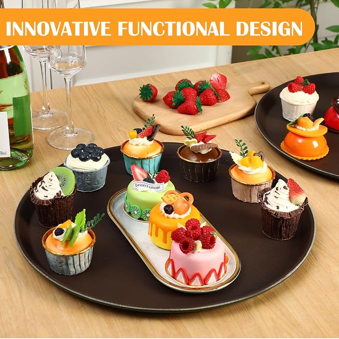 4 Pcs 16 Inch Restaurant Serving Trays, Large Food Crawfish Server Tray - Image 4