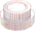 100pcs Rose Gold Plates Plastic Disposable by WDF