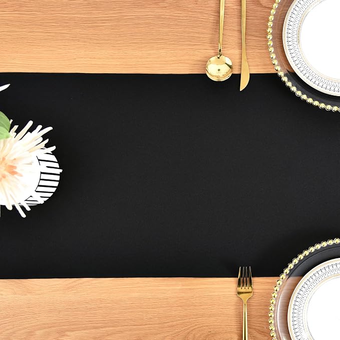 Farmhouse Black Table Runner Dining Table Runners 72 Inches Long Coffee Table - Image 8