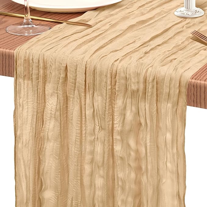 30 Pack Cheesecloth Table Runner 10FT Nude Table Runner Boho Gauze Cheese Cloth - Image 9
