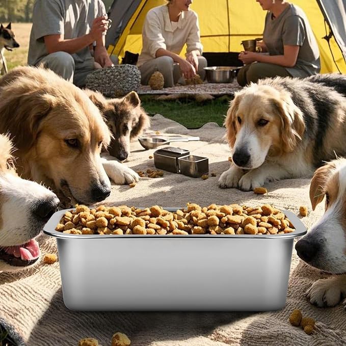 Ohtomber 0.85 Gallons Stainless Steel Dog Bowl, Pet Water & Food Bowl | No - Image 8