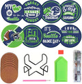 Bartogro 8 Pcs Diamond Painting Coaster Kits, DIY Football Diamond Art Coasters by Bartogro