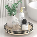 AMH 10-Inch Italian Travertine Lazy Susan by AMH