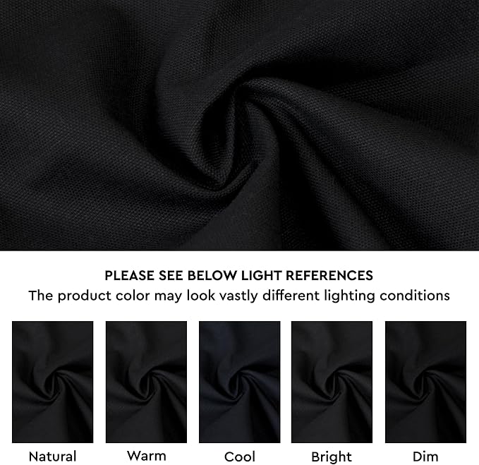 Encasa XO Table Runner, Cotton Canvas Dining Runner 13"x48" | Jet Black - Image 3