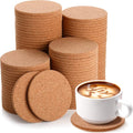 Lallisa 100 Pcs Cork Coasters for Drinks, Thick Absorbent Cork Coasters Bulk by Lallisa