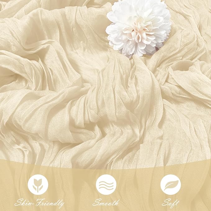 15 Pack Ivory Cheesecloth Table Runner 17 x 108 inch Cheese Cloth Table Runners - Image 5