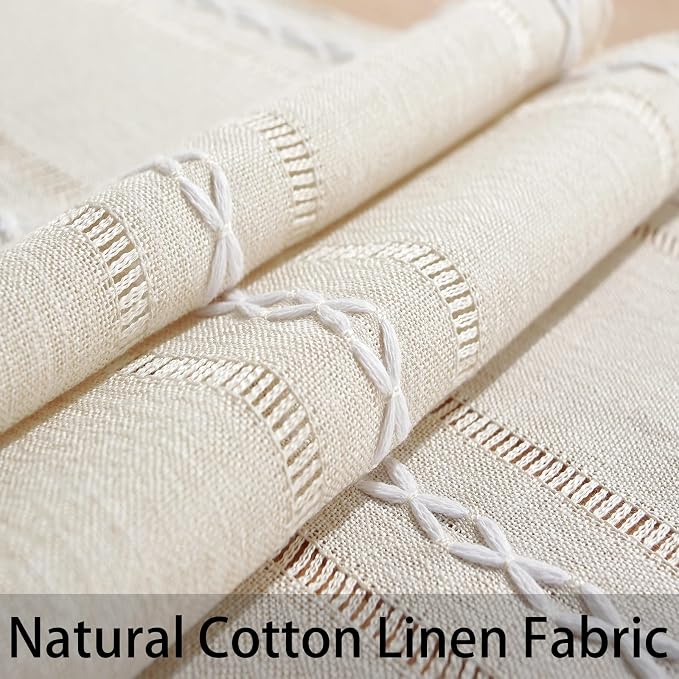 Rustic Boho Table Runner, Farmhouse Table Runners 108 Inches Long - Image 4