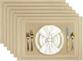 Aofmee Placemats Set of 6, Washable PVC Place Mats, Heat Resistant Non-Slip by Aofmee