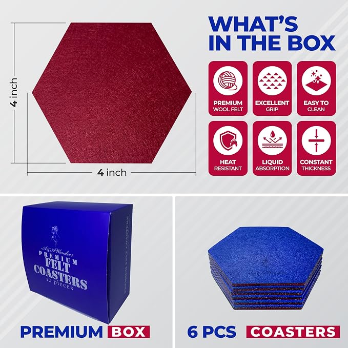 A&A Wonders Premium Felt Coasters - Image 3