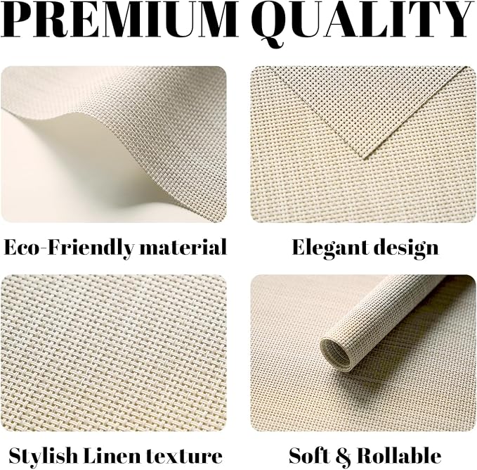 Placemats Set of 8 Vinyl/Plastic Woven Place Mats - Image 2