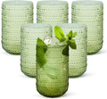 CHLJAR Hobnail Drinking Glasses Set of 6, 14 oz Vintage Glassware Set, Embossed by Unknown