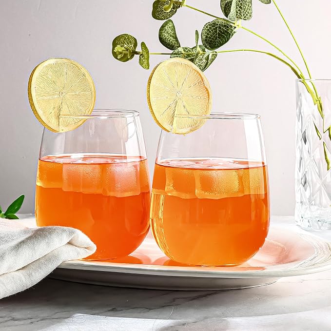 UMEIED 16oz Glass Tumbler, Smooth Flat Bottom | 12 Pack Tumbler - Image 4