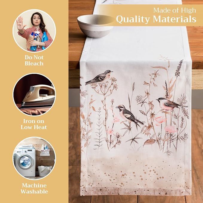 Maison d' Hermine Table Runner 100% Cotton 14.50" x 72" | Table Runners 72 - Image 3