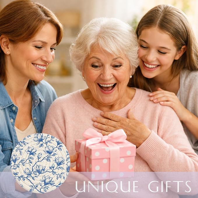 Cotton Woven Coaster Set of 9, 4.3In Fabric Coasters - Image 5
