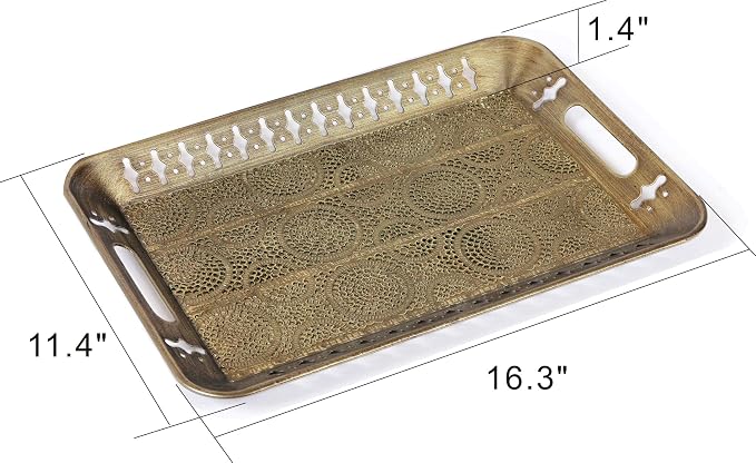 16" Rectangular Metal Tray - Image 3