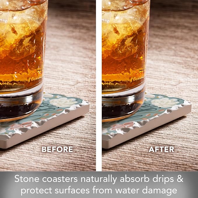 Thirstystone Lovely Scriptures 4 Pack Assorted Tumbled Tile Stone Coasters | 4" - Image 4