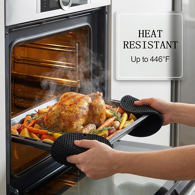 4 Pack Silicone Trivets for Hot Dishes | Heat-Resistant Non-Slip Hot Pads for - Image 3