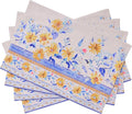 Maison d' Hermine Placemats Set of 4 Reusable 100% Cotton | Cloth Place Mats by MaisondHermine